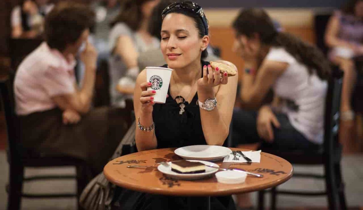 Woman Sell Product Starbucks